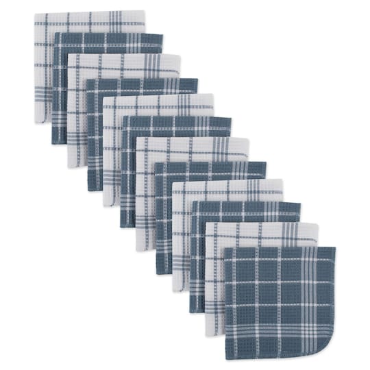 J&M Blue Waffle Weave Dishcloth, 12ct. By Dii | 13" x 13" | Michaels®